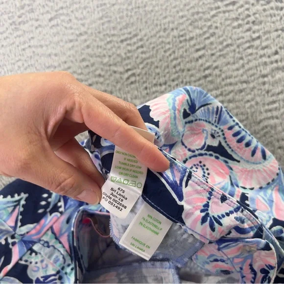 Lilly Pulitzer Kelly Pants Womens 10 Multicolor High Rise Skinny Ankle Preppy - Picture 10 of 10